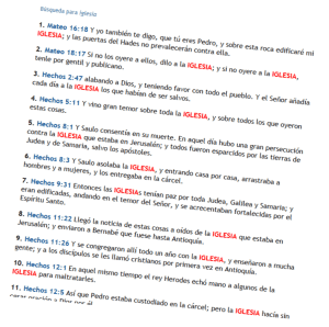 Concordancia de la Biblia - ejemplo