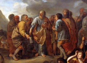 Jetro y Moisés por Jan van Bronchorst